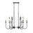 Z-Lite Allistair 12Lt Linear Chandelier, Matte Black/Clear Ribbed