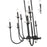 Z-Lite Allistair 12Lt Linear Chandelier, Matte Black/Clear Ribbed