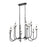 Z-Lite Allistair 12Lt Linear Chandelier, Matte Black/Clear Ribbed