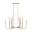 Z-Lite Allistair 12Lt Linear Chandelier, Modern Gold/Clear Ribbed - 352-42L-MGLD