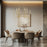 Z-Lite Allistair 12Lt Linear Chandelier, Modern Gold/Clear Ribbed