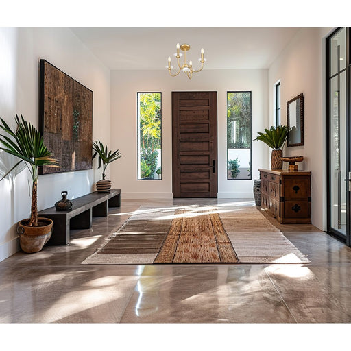 Z-Lite Allistair 4Lt Semi Flush Mount, Modern Gold/Clear Ribbed