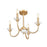 Z-Lite Allistair 4Lt Semi Flush Mount, Modern Gold/Clear Ribbed