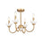 Z-Lite Allistair 4Lt Semi Flush Mount, Modern Gold/Clear Ribbed
