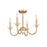 Z-Lite Allistair 4Lt Semi Flush Mount, Modern Gold/Clear Ribbed