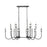 Z-Lite Allistair 16Lt Linear Chandelier, Matte Black/Clear Ribbed - 352-56L-MB