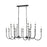Z-Lite Allistair 16Lt Linear Chandelier, Matte Black/Clear Ribbed