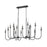 Z-Lite Allistair 16Lt Linear Chandelier, Matte Black/Clear Ribbed