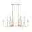 Z-Lite Allistair 16Lt Linear Chandelier, Modern Gold/Clear Ribbed - 352-56L-MGLD