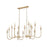 Z-Lite Allistair 16Lt Linear Chandelier, Modern Gold/Clear Ribbed