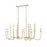 Z-Lite Allistair 16Lt Linear Chandelier, Modern Gold/Clear Ribbed