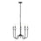 Z-Lite Allistair 5 Light Chandelier, Matte Black/Clear Ribbed - 352-5MB