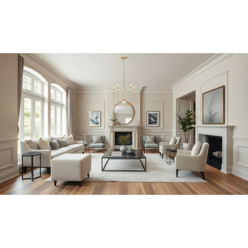 Z-Lite Allistair 5 Light Chandelier, Modern Gold/Clear Ribbed