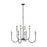 Z-Lite Allistair 8 Light Chandelier, Matte Black/Clear Ribbed - 352-8MB