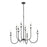 Z-Lite Allistair 8 Light Chandelier, Matte Black/Clear Ribbed