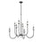 Z-Lite Allistair 8 Light Chandelier, Matte Black/Clear Ribbed