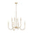 Z-Lite Allistair 8 Light Chandelier, Modern Gold/Clear Ribbed - 352-8MGLD