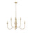 Z-Lite Allistair 8 Light Chandelier, Modern Gold/Clear Ribbed