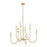 Z-Lite Allistair 8 Light Chandelier, Modern Gold/Clear Ribbed