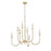 Z-Lite Allistair 8 Light Chandelier, Modern Gold/Clear Ribbed
