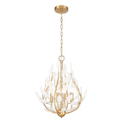 Z-Lite Claudine 4 Light Chandelier, Modern Gold/Frosted - 353-18MGLD