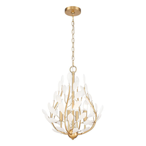 Z-Lite Claudine 4 Light Chandelier, Modern Gold/Frosted - 353-18MGLD