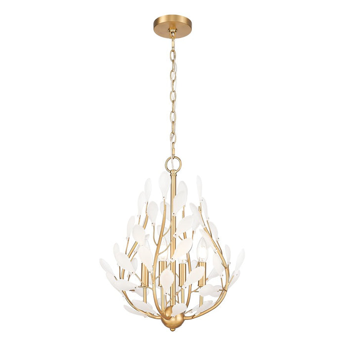 Z-Lite Claudine 4 Light Chandelier, Modern Gold/Frosted - 353-18MGLD