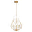 Z-Lite Claudine 4 Light Chandelier, Modern Gold/Frosted