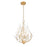 Z-Lite Claudine 4 Light Chandelier, Modern Gold/Frosted