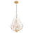 Z-Lite Claudine 4 Light Chandelier, Modern Gold/Frosted