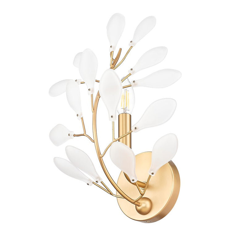 Z-Lite Claudine 1 Light Wall Sconce, Modern Gold/Frosted