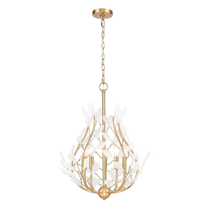 Z-Lite Claudine 5 Light Chandelier, Modern Gold/Frosted - 353-24MGLD