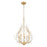 Z-Lite Claudine 5 Light Chandelier, Modern Gold/Frosted