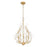 Z-Lite Claudine 5 Light Chandelier, Modern Gold/Frosted