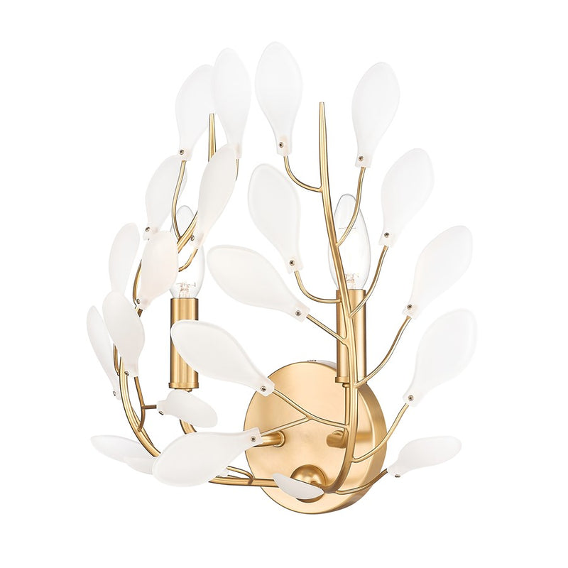 Z-Lite Claudine 2 Light Wall Sconce, Modern Gold/Frosted - 353-2S-MGLD