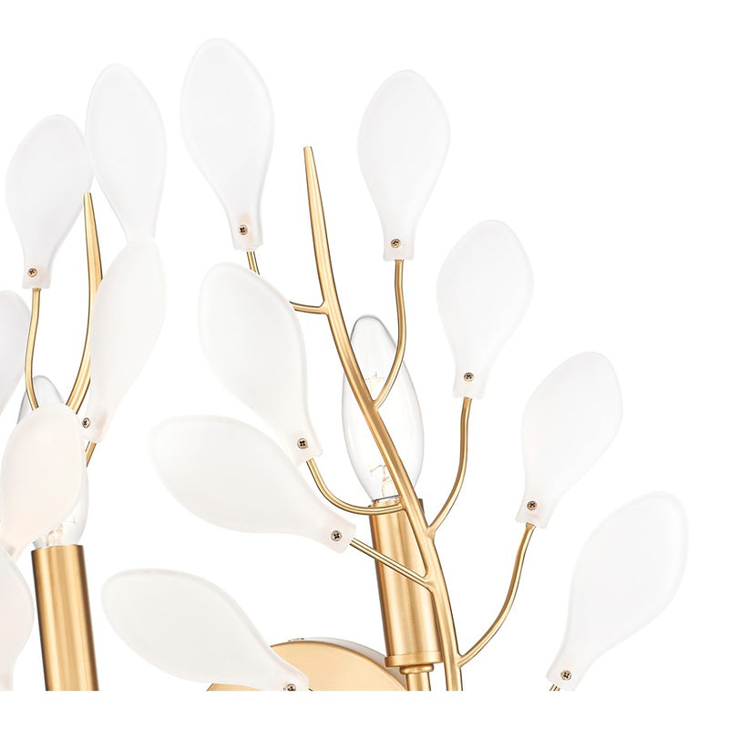Z-Lite Claudine 2 Light Wall Sconce, Modern Gold/Frosted