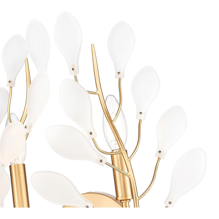 Z-Lite Claudine 2 Light Wall Sconce, Modern Gold/Frosted