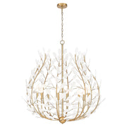 Z-Lite Claudine 8 Light Chandelier, Modern Gold/Frosted - 353-38MGLD