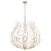 Z-Lite Claudine 8 Light Chandelier, Modern Gold/Frosted - 353-38MGLD