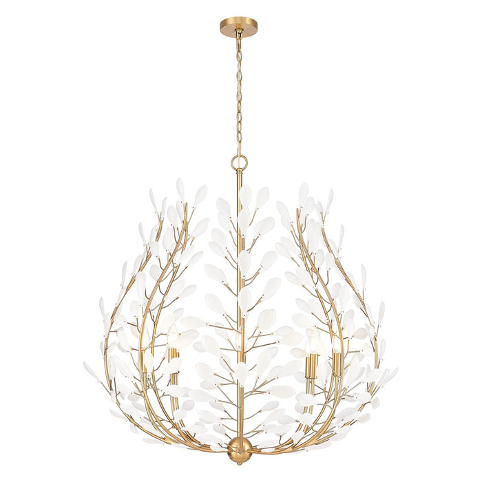 Z-Lite Claudine 8 Light Chandelier, Modern Gold/Frosted