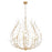 Z-Lite Claudine 8 Light Chandelier, Modern Gold/Frosted