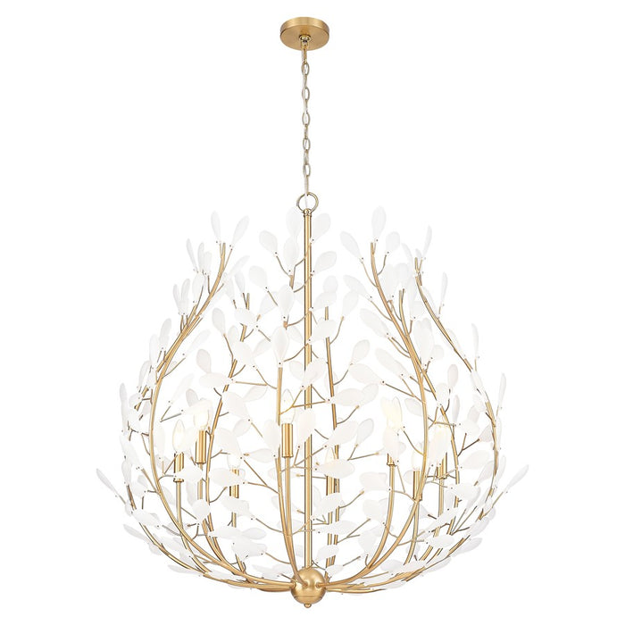 Z-Lite Claudine 8 Light Chandelier, Modern Gold/Frosted
