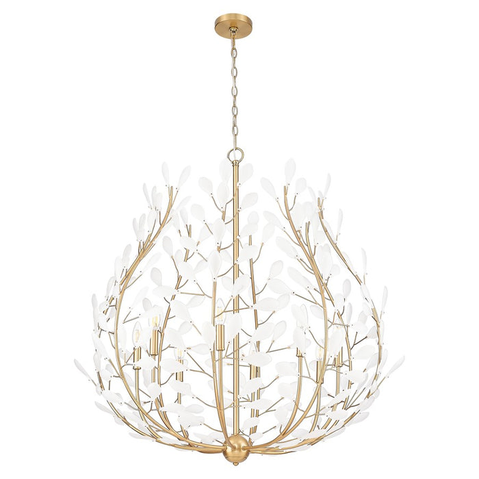 Z-Lite Claudine 8 Light Chandelier, Modern Gold/Frosted