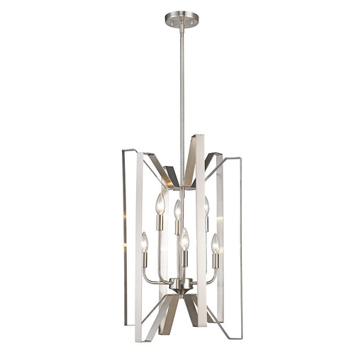 Z-Lite Marsala 6 Light Pendant, 16x16x26", Brushed Nickel - 4000-6BN