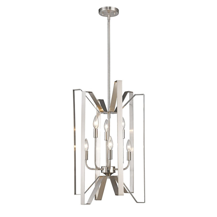 Z-Lite Marsala 6 Light Pendant, 16x16x26", Brushed Nickel - 4000-6BN