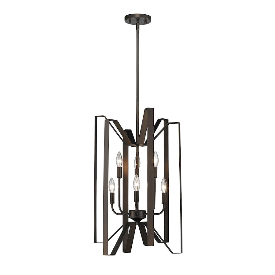Z-Lite Marsala 6 Light Pendant, 16x16x26", Bronze - 4000-6BRZ
