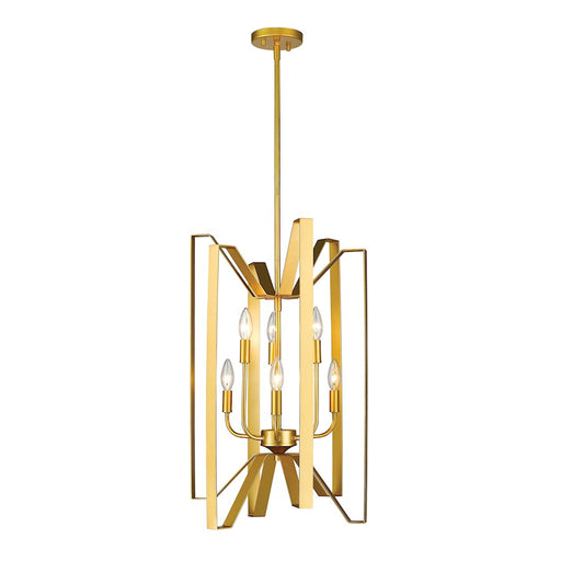 Z-Lite Marsala 6 Light Pendant, 16x16x26", Polished Metallic Gold - 4000-6PMG