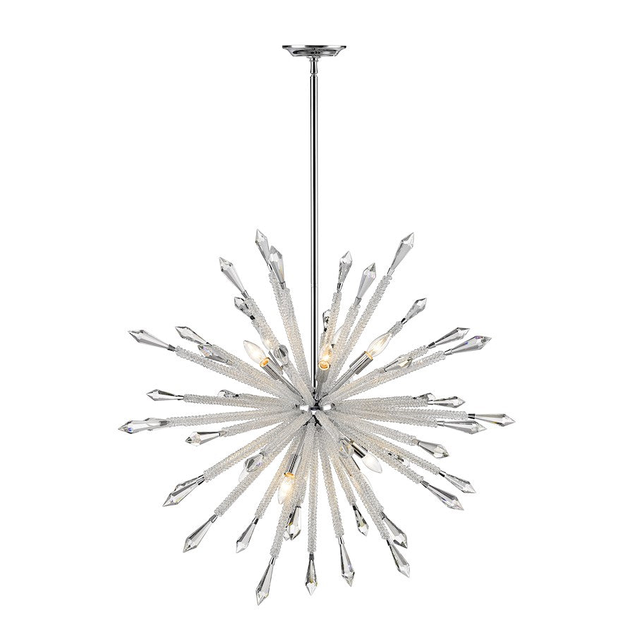 Z-Lite Soleia 10 Light Chandelier, Chrome - 4002-10