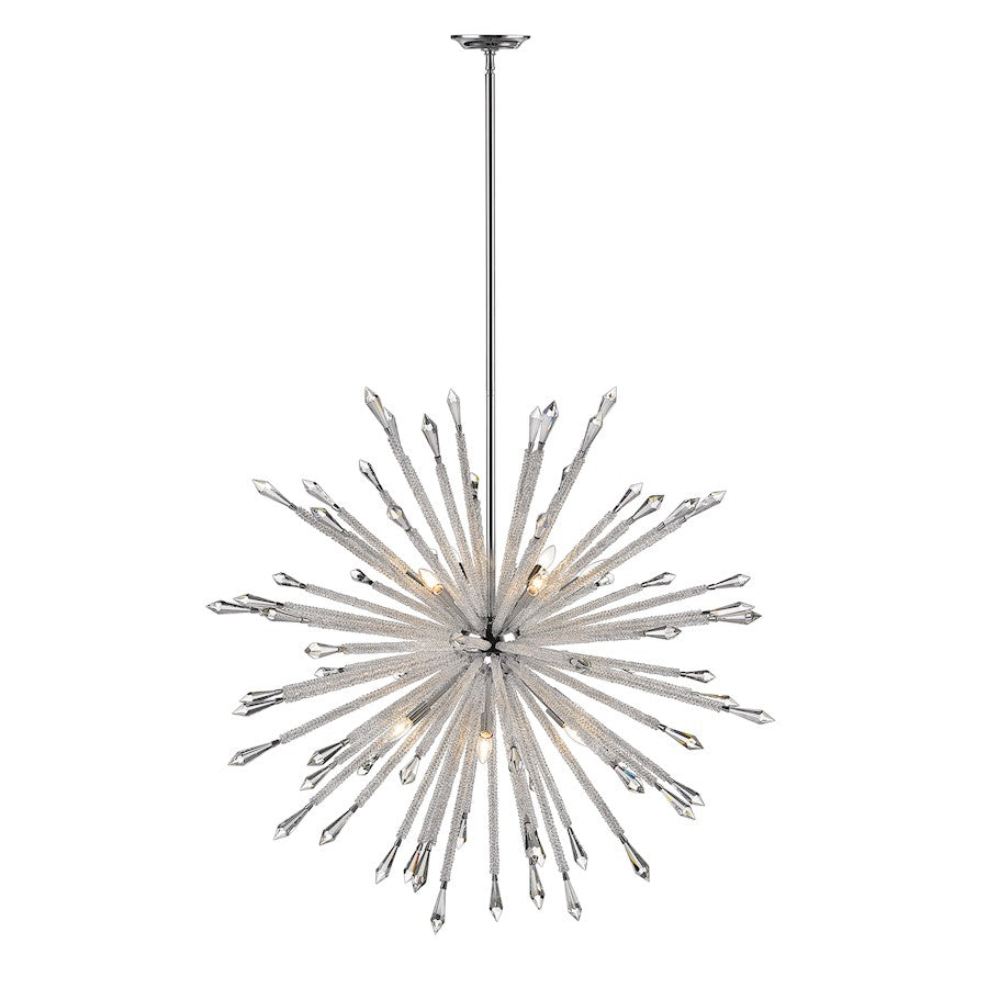 Z-Lite Soleia 12 Light Chandelier, Chrome - 4002-12