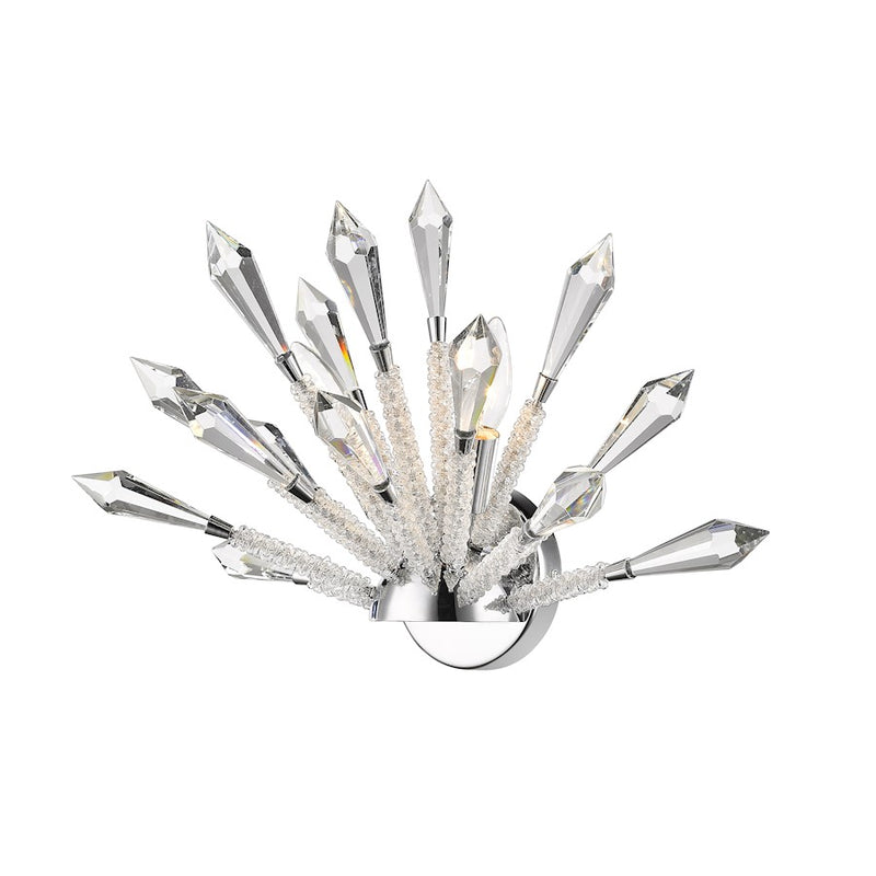Z-Lite Soleia 2 Light Wall Sconce, Chrome - 4002-2S